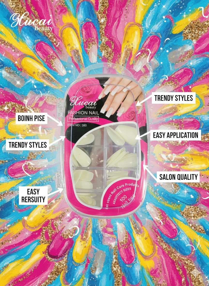 Lucai Professional Full Cover Nail Tips Kit